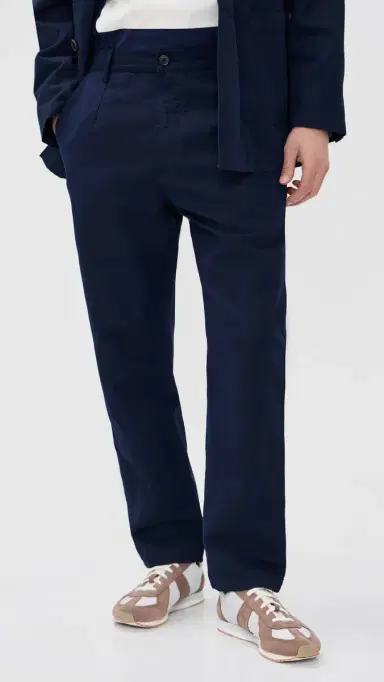 Universal Works Dizzy Linen Trousers Navy | Thumbnail 2 Universal Works Dizzy Linen Trousers Navy | Thumbnail 2