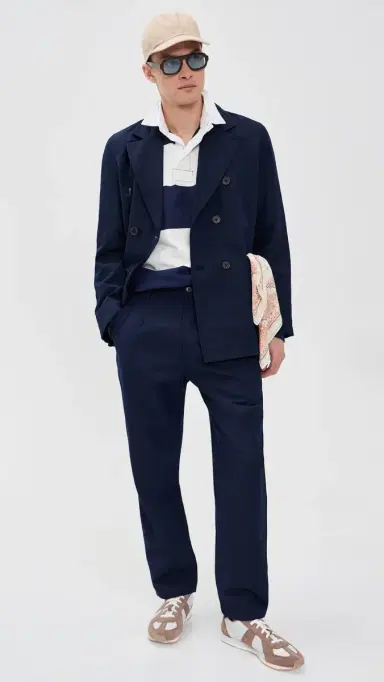 Universal Works Dizzy Linen Trousers Navy | Thumbnail 5 Universal Works Dizzy Linen Trousers Navy | Thumbnail 5