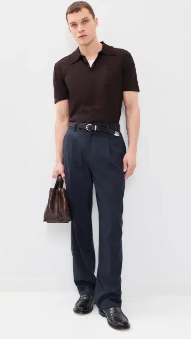 Les Deux Pleated Twill Suit Pants Dark Blue Night | Thumbnail 5 Les Deux Pleated Twill Suit Pants Dark Blue Night | Thumbnail 5