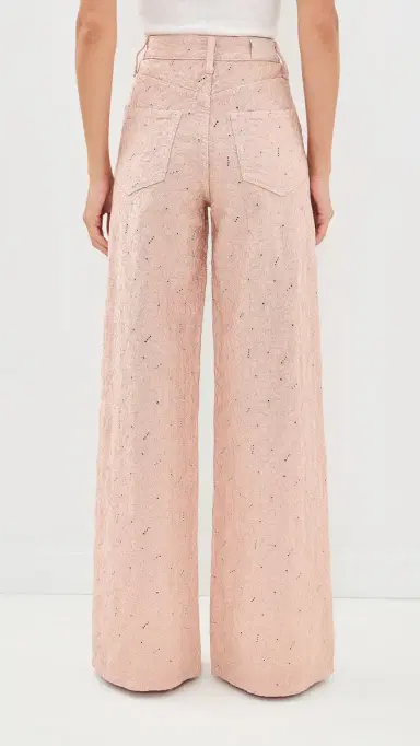PAIGE Cameron Wide Leg Jeans Sunset Peach Embroidered | Thumbnail 3 PAIGE Cameron Wide Leg Jeans Sunset Peach Embroidered | Thumbnail 3