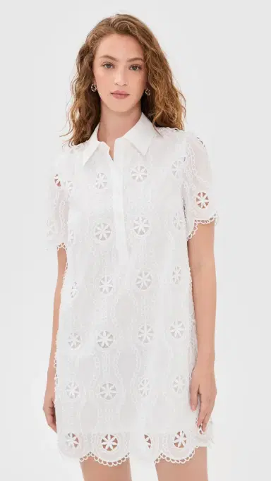 English Factory Collared Shirt Mini Dress White | Thumbnail 2 English Factory Collared Shirt Mini Dress White | Thumbnail 2