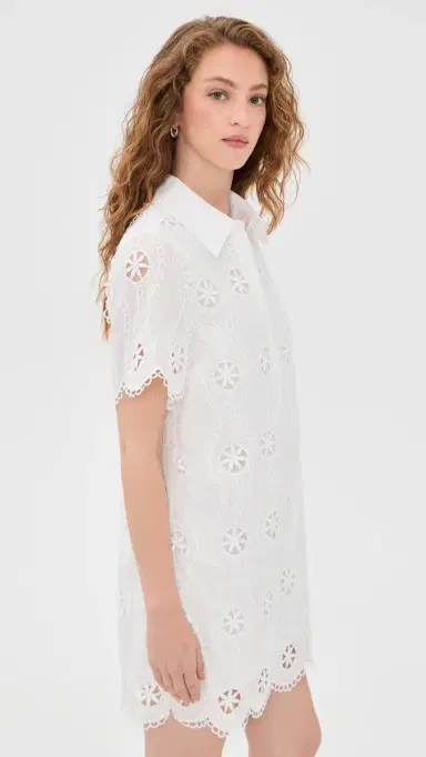 English Factory Collared Shirt Mini Dress White | Thumbnail 4 English Factory Collared Shirt Mini Dress White | Thumbnail 4