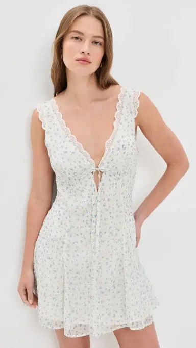 For Love & Lemons Cape Cod Mini Dress Blue | Thumbnail 2 For Love & Lemons Cape Cod Mini Dress Blue | Thumbnail 2