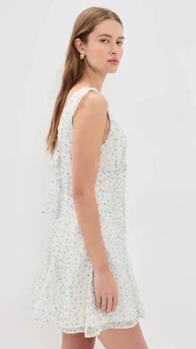 For Love & Lemons Cape Cod Mini Dress Blue | Thumbnail 4 For Love & Lemons Cape Cod Mini Dress Blue | Thumbnail 4