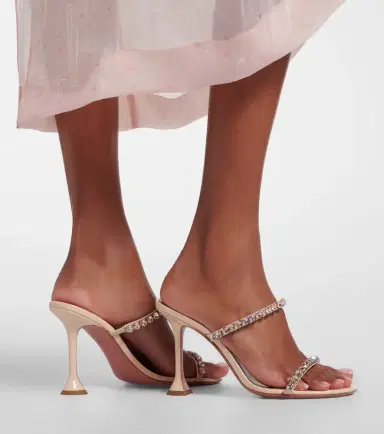 Amina Muaddi Gigi crystal-embellished leather sandals | Thumbnail 5 Amina Muaddi Gigi crystal-embellished leather sandals | Thumbnail 5