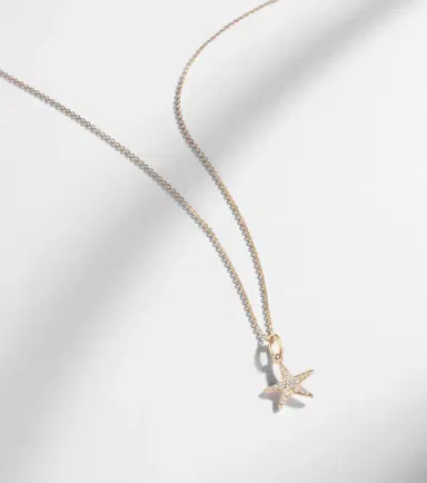 STONE AND STRAND Lucky Starfish 14kt gold pendant necklace with diamonds | Thumbnail 6 STONE AND STRAND Lucky Starfish 14kt gold pendant necklace with diamonds | Thumbnail 6