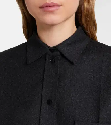 Victoria Beckham Ellys wool flannel shirt | Thumbnail 2 Victoria Beckham Ellys wool flannel shirt | Thumbnail 2