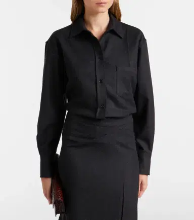 Victoria Beckham Ellys wool flannel shirt | Thumbnail 4 Victoria Beckham Ellys wool flannel shirt | Thumbnail 4