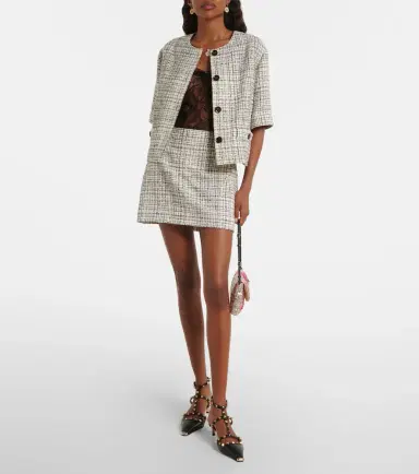 Valentino Cotton-blend tweed jacket | Thumbnail 3 Valentino Cotton-blend tweed jacket | Thumbnail 3