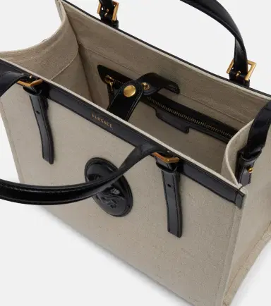 Versace Rivière Small canvas tote bag | Thumbnail 3 Versace Rivière Small canvas tote bag | Thumbnail 3