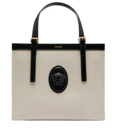 Versace Rivière Small canvas tote bag | Thumbnail 1 Versace Rivière Small canvas tote bag | Thumbnail 1