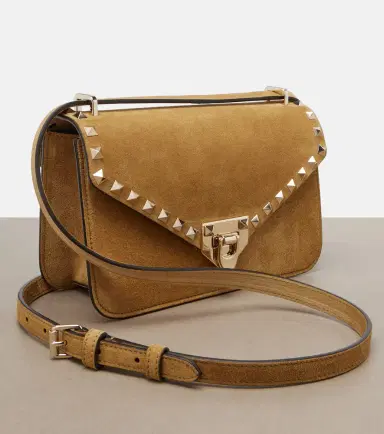 Valentino Garavani Rockstud Small suede shoulder bag | Thumbnail 2 Valentino Garavani Rockstud Small suede shoulder bag | Thumbnail 2