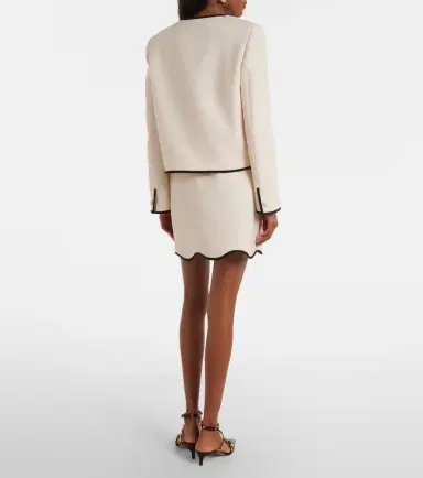 Valentino Crepe Couture scalloped miniskirt | Thumbnail 4 Valentino Crepe Couture scalloped miniskirt | Thumbnail 4