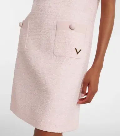 Valentino VGold tweed minidress | Thumbnail 2 Valentino VGold tweed minidress | Thumbnail 2