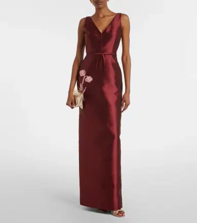 Erdem Floral-appliqué satin gown | Thumbnail 5 Erdem Floral-appliqué satin gown | Thumbnail 5