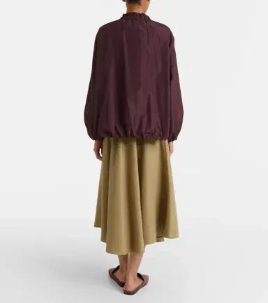 Max Mara Linen and silk twill midi skirt | Thumbnail 6 Max Mara Linen and silk twill midi skirt | Thumbnail 6