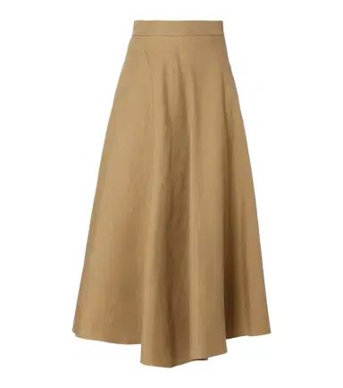 Max Mara Linen and silk twill midi skirt | Thumbnail 1 Max Mara Linen and silk twill midi skirt | Thumbnail 1
