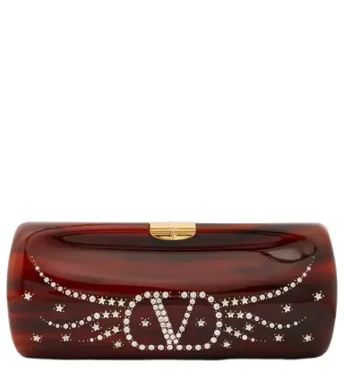 Valentino Garavani Pince VLogo embellished clutch | Thumbnail 1 Valentino Garavani Pince VLogo embellished clutch | Thumbnail 1
