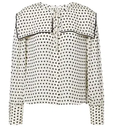 Frame Fleet polka-dot silk blouse | Thumbnail 1 Frame Fleet polka-dot silk blouse | Thumbnail 1