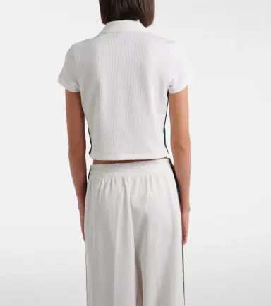 Gucci Web Stripe ribbed-knit cropped polo shirt | Thumbnail 4 Gucci Web Stripe ribbed-knit cropped polo shirt | Thumbnail 4