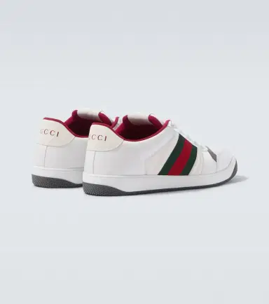 Gucci Screener leather-trimmed sneakers | Thumbnail 3 Gucci Screener leather-trimmed sneakers | Thumbnail 3