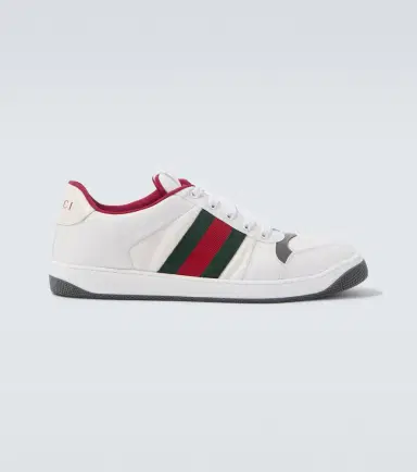 Gucci Screener leather-trimmed sneakers | Thumbnail 4 Gucci Screener leather-trimmed sneakers | Thumbnail 4