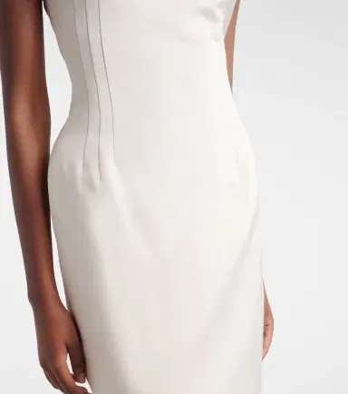 Magda Butrym Lace-trimmed cotton and silk midi dress | Thumbnail 2 Magda Butrym Lace-trimmed cotton and silk midi dress | Thumbnail 2