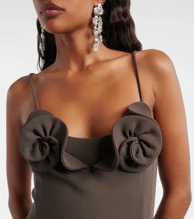Magda Butrym Floral-appliqué wool-blend midi dress | Thumbnail 4 Magda Butrym Floral-appliqué wool-blend midi dress | Thumbnail 4
