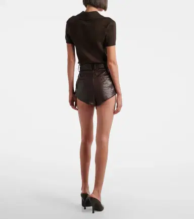 Magda Butrym Belted leather shorts | Thumbnail 2 Magda Butrym Belted leather shorts | Thumbnail 2