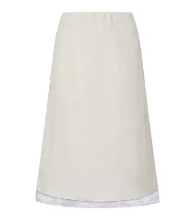 Magda Butrym Lace-trimmed silk-blend midi skirt | Thumbnail 1 Magda Butrym Lace-trimmed silk-blend midi skirt | Thumbnail 1