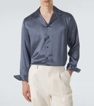 Frescobol Carioca Safra silk shirt | Thumbnail 6 Frescobol Carioca Safra silk shirt | Thumbnail 6