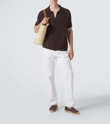 Frescobol Carioca Pinto crochet cotton shirt | Thumbnail 4 Frescobol Carioca Pinto crochet cotton shirt | Thumbnail 4