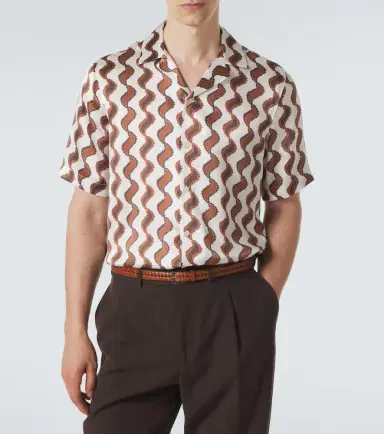 Frescobol Carioca Roberto printed silk bowling shirt | Thumbnail 3 Frescobol Carioca Roberto printed silk bowling shirt | Thumbnail 3