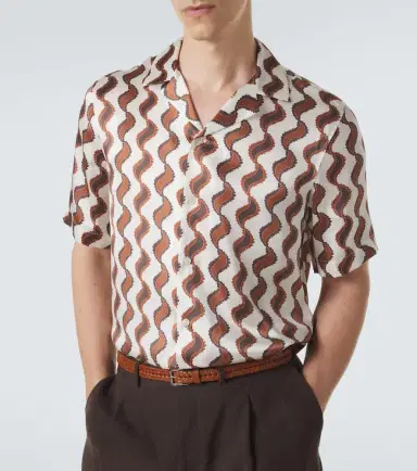 Frescobol Carioca Roberto printed silk bowling shirt | Thumbnail 4 Frescobol Carioca Roberto printed silk bowling shirt | Thumbnail 4