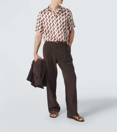 Frescobol Carioca Roberto printed silk bowling shirt | Thumbnail 5 Frescobol Carioca Roberto printed silk bowling shirt | Thumbnail 5