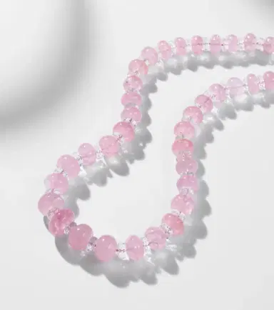 Ileana Makri Beaded necklace with morganite, white topaz, and diamonds | Thumbnail 4 Ileana Makri Beaded necklace with morganite, white topaz, and diamonds | Thumbnail 4