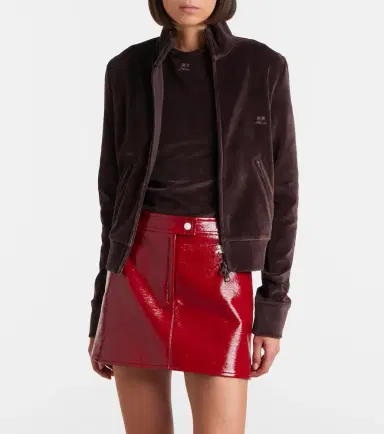Courrèges Courrèges Cotton-blend velvet track jacket | Thumbnail 2 Courrèges Courrèges Cotton-blend velvet track jacket | Thumbnail 2