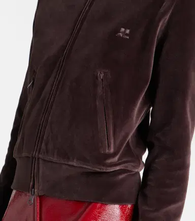 Courrèges Courrèges Cotton-blend velvet track jacket | Thumbnail 4 Courrèges Courrèges Cotton-blend velvet track jacket | Thumbnail 4