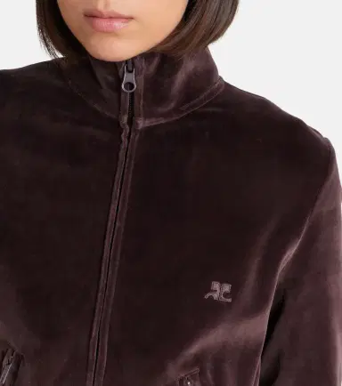 Courrèges Courrèges Cotton-blend velvet track jacket | Thumbnail 6 Courrèges Courrèges Cotton-blend velvet track jacket | Thumbnail 6