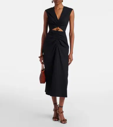 Veronica Beard Marisabel cotton-blend midi dress | Thumbnail 3 Veronica Beard Marisabel cotton-blend midi dress | Thumbnail 3