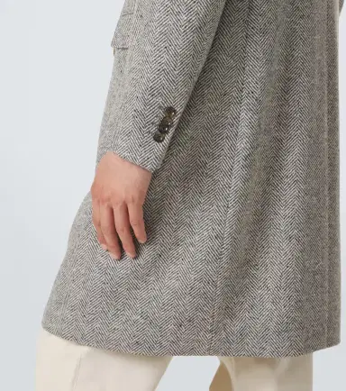 Lardini Herringbone double-breasted virgin wool coat | Thumbnail 3 Lardini Herringbone double-breasted virgin wool coat | Thumbnail 3