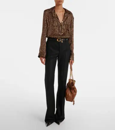 Saint Laurent Cashmere flared pants | Thumbnail 6 Saint Laurent Cashmere flared pants | Thumbnail 6