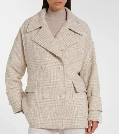 Eleventy Checked wool and alpaca-blend jacket | Thumbnail 4 Eleventy Checked wool and alpaca-blend jacket | Thumbnail 4