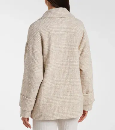 Eleventy Checked wool and alpaca-blend jacket | Thumbnail 5 Eleventy Checked wool and alpaca-blend jacket | Thumbnail 5