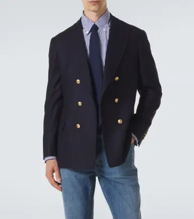 Brunello Cucinelli Double-breasted virgin wool blazer | Thumbnail 6 Brunello Cucinelli Double-breasted virgin wool blazer | Thumbnail 6