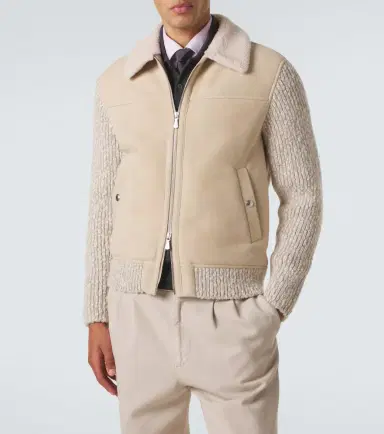 Eleventy Suede and wool-blend jacket | Thumbnail 2 Eleventy Suede and wool-blend jacket | Thumbnail 2