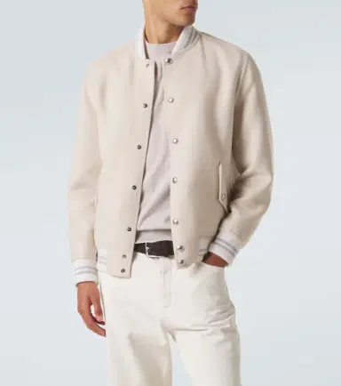 Eleventy Wool and cashmere varsity jacket | Thumbnail 2 Eleventy Wool and cashmere varsity jacket | Thumbnail 2