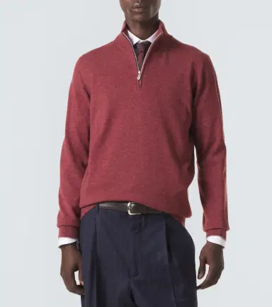 Brunello Cucinelli Cashmere half-zip sweater | Thumbnail 3 Brunello Cucinelli Cashmere half-zip sweater | Thumbnail 3