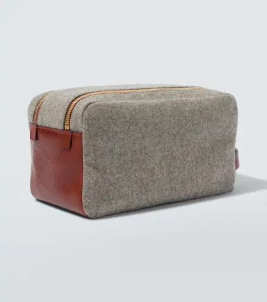 Brunello Cucinelli Leather-trimmed toiletry bag | Thumbnail 6 Brunello Cucinelli Leather-trimmed toiletry bag | Thumbnail 6