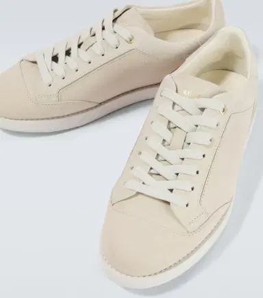 Brunello Cucinelli Suede-trimmed leather sneakers | Thumbnail 4 Brunello Cucinelli Suede-trimmed leather sneakers | Thumbnail 4